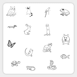 stick figure of pets sticker pack Magnet